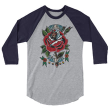 Load image into Gallery viewer, HERO Rose 3/4 sleeve raglan shirt