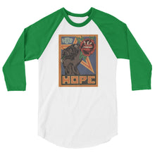 Load image into Gallery viewer, HERO Values HOPE 3/4 sleeve raglan shirt
